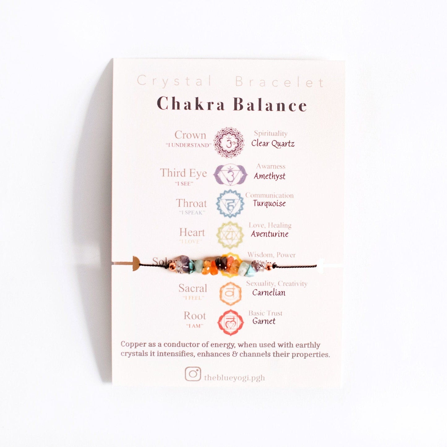 Chakra Balance crystal bracelet/anklet Eco friendly and Sustainable